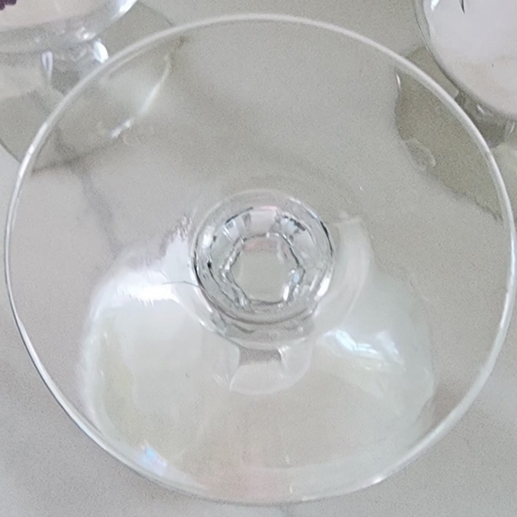 Vintage Pfaltzgraff Pink Lavender Floral Wine Glasses‎ Goblets Set Of Four - Picture 6 of 6